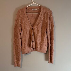 Simons Women's Cable Knit Cardigan - Brown